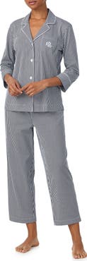 Lauren Ralph Lauren Knit Crop Cotton Pajamas