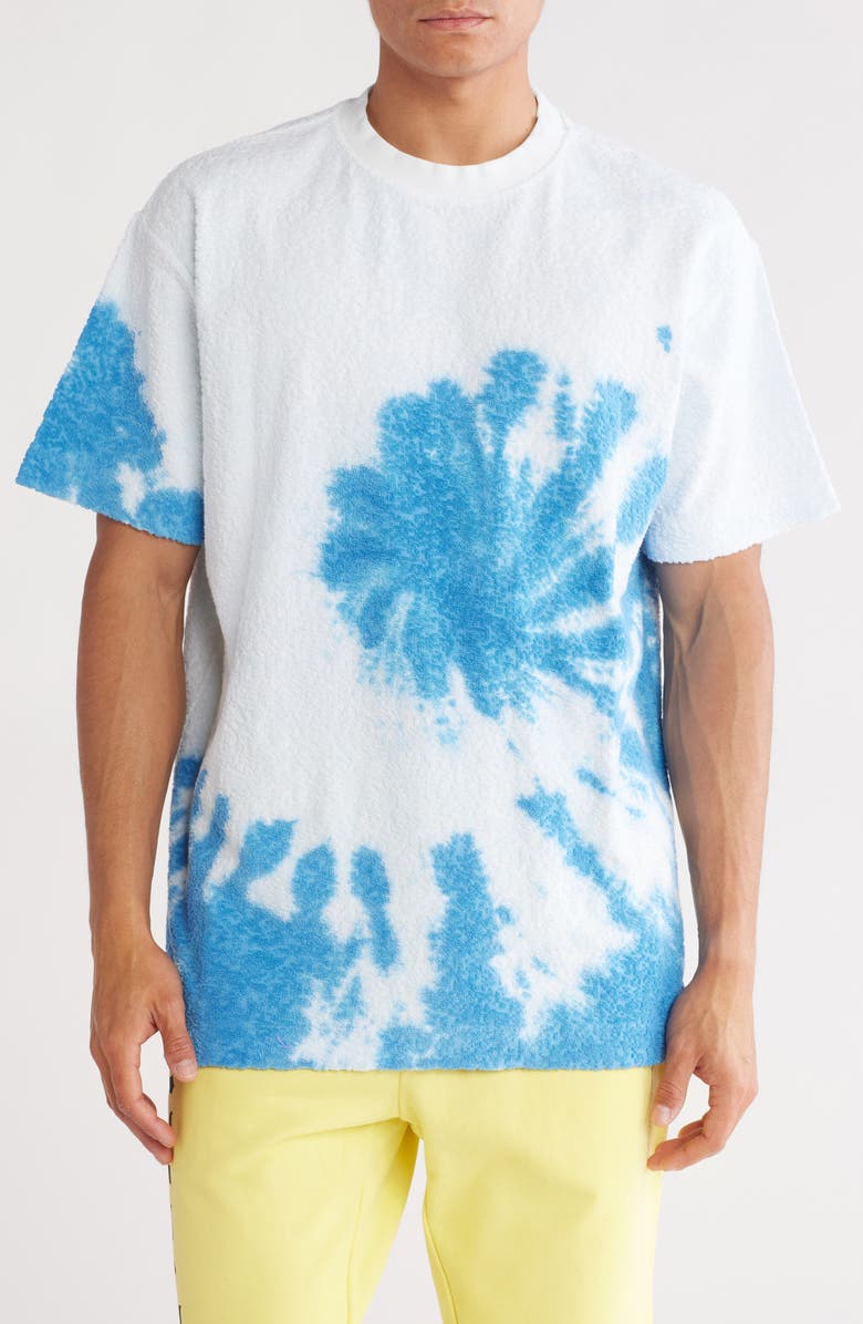 PURPLE BRAND Tie Dye Cotton Towel Terry T-Shirt, Main, color, 