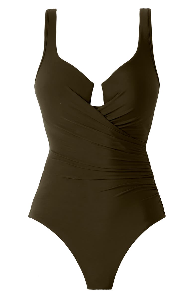 Miraclesuit<sup>®</sup> Must Have Escape One-Piece Swimsuit, Alternate, color, Nori