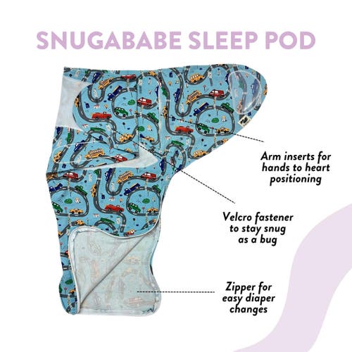 Norani Organic Snugababe Swaddle Sleep Pod With Arm Inserts In Cars