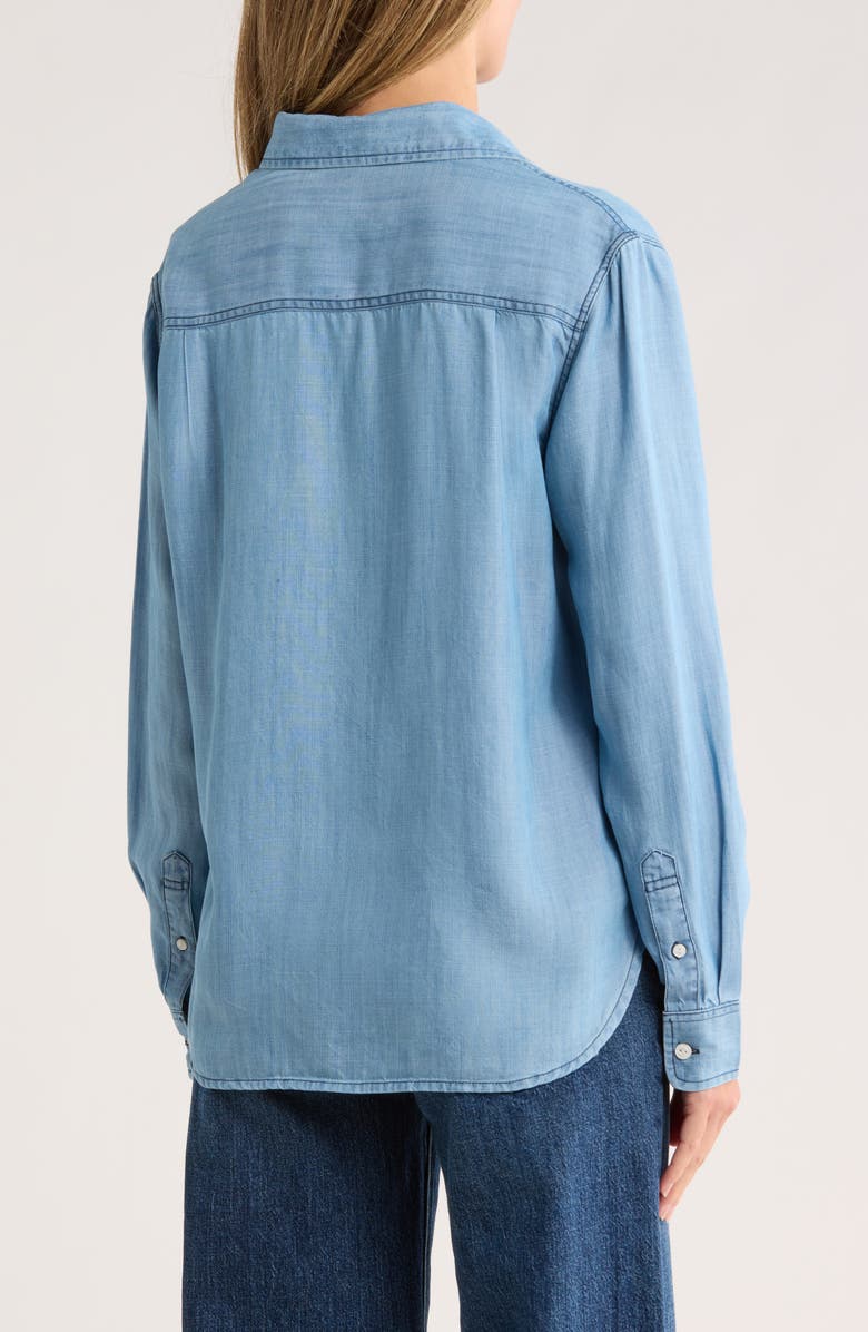 Tailor Vintage Loose Fit Denim Button-Up Shirt, Alternate, color, Light Wash
