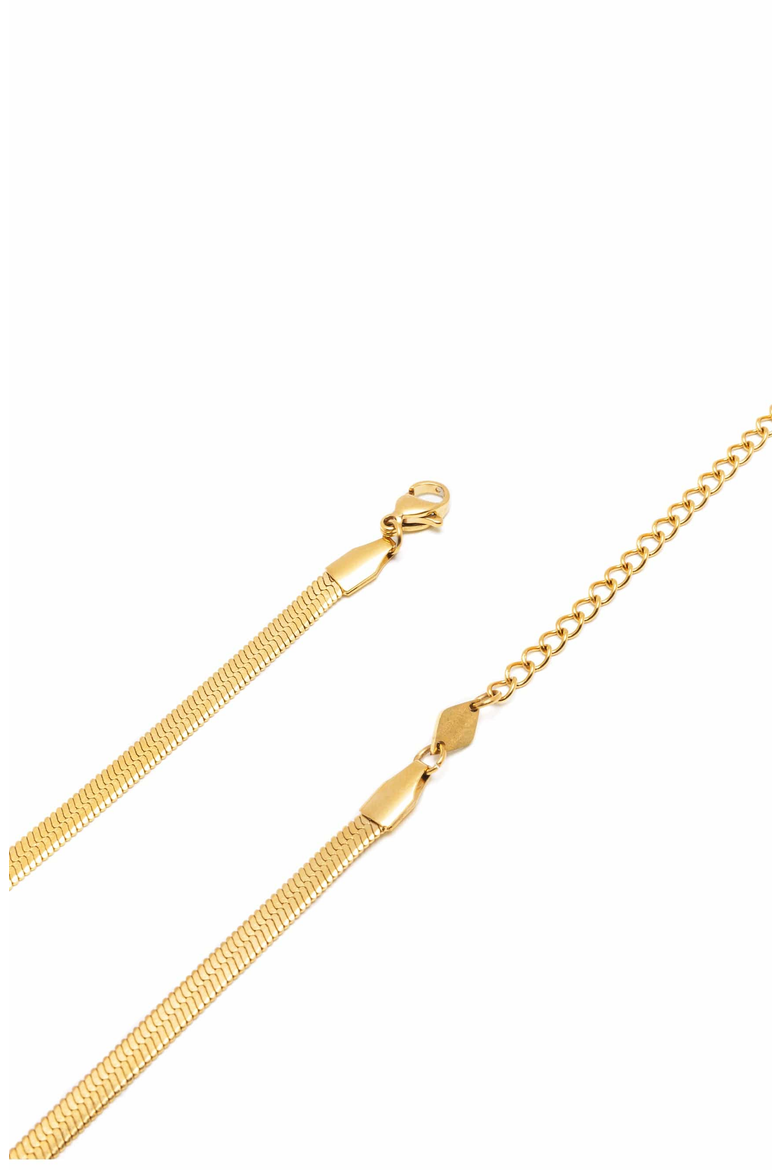 Snake Chain Necklace, Alternate, color, Gold