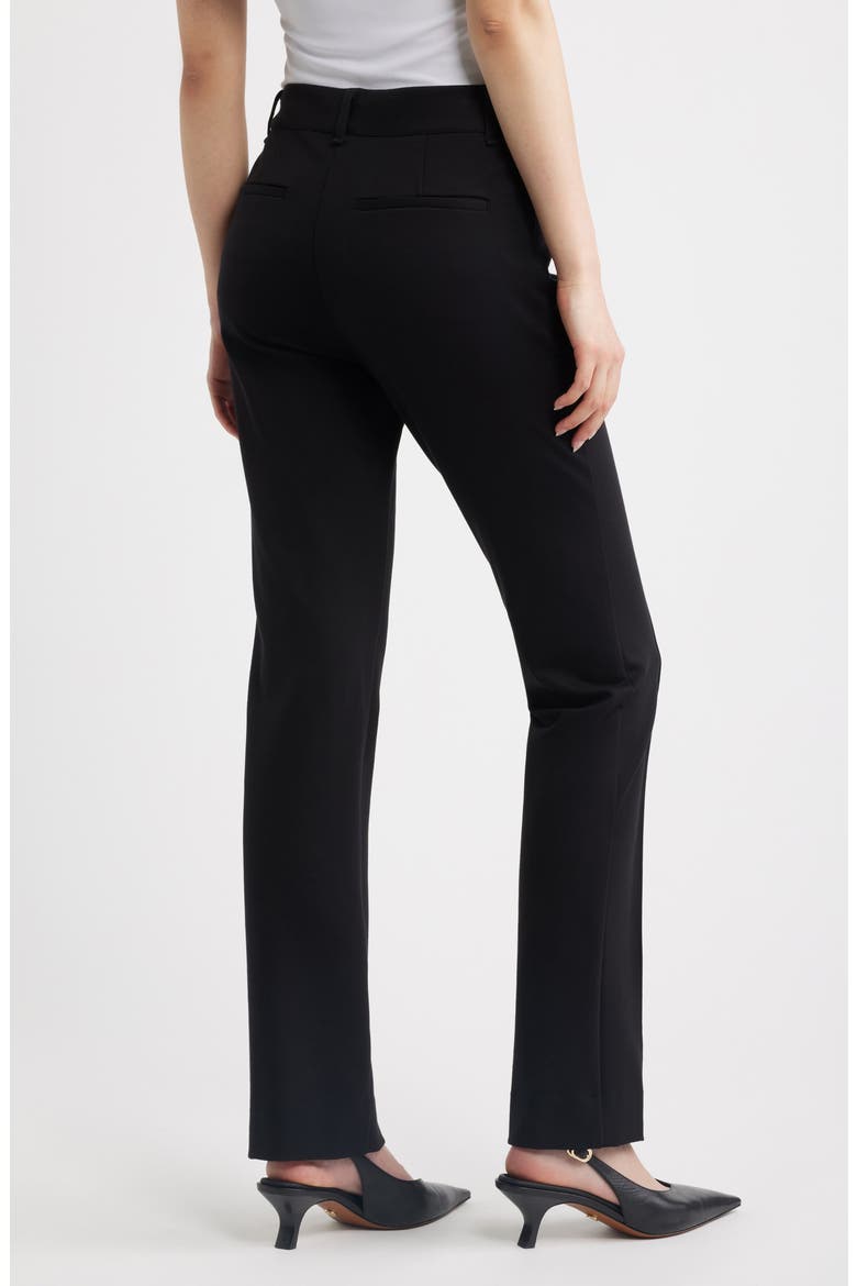 Sutton Ponte Cigarette Pants, Alternate, color, BLACK