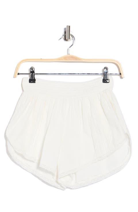 Smocked Waist Cotton Shorts