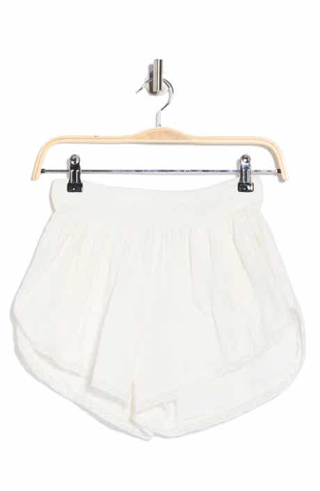 Topshop Smocked Waist Cotton Shorts