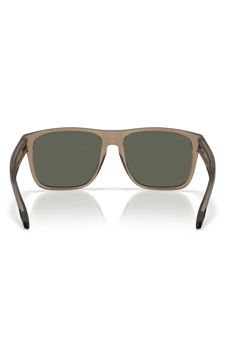 Costa Del Mar Spearo XL 59mm Polarized Square Sunglasses, Alternate, color, Matte Brown Smoke / Gray 580G