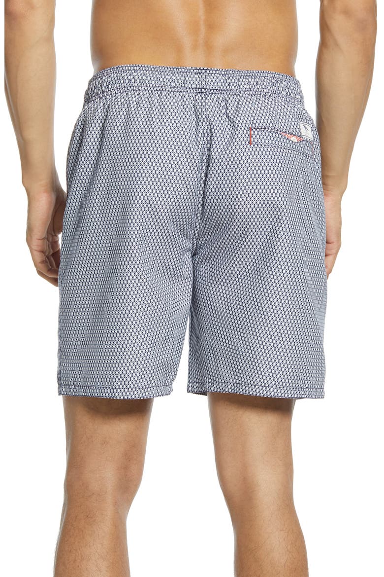 Elba Slim Fit Trunks, Alternate, color, NAVY