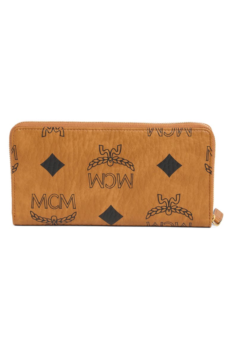 Aren Monogram Contintental Wallet, Alternate, color, COGNAC