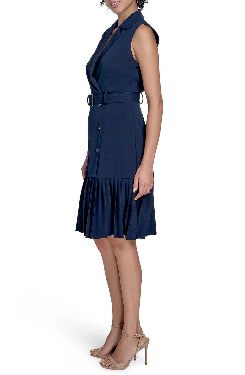 Calvin Klein Flounce Hem Shirtdress, Alternate, color, Indigo