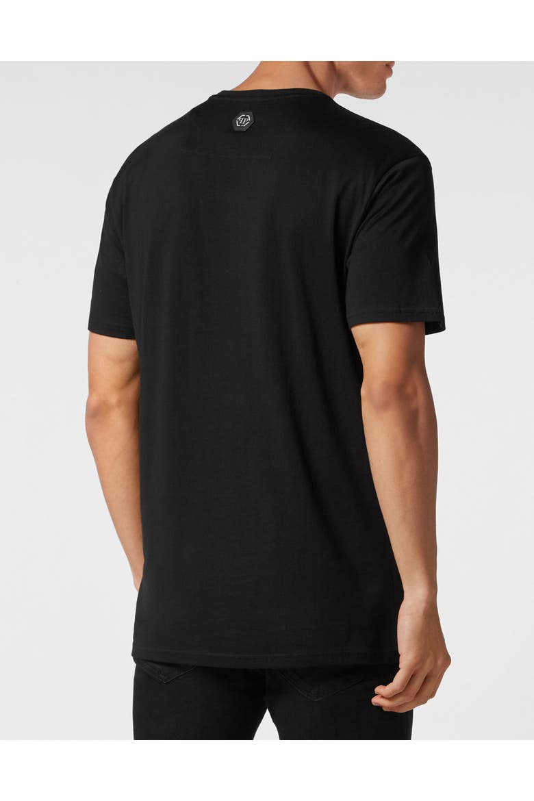 T-Shirt Round Neck Chrome Men, Alternate, color, black/multicolored