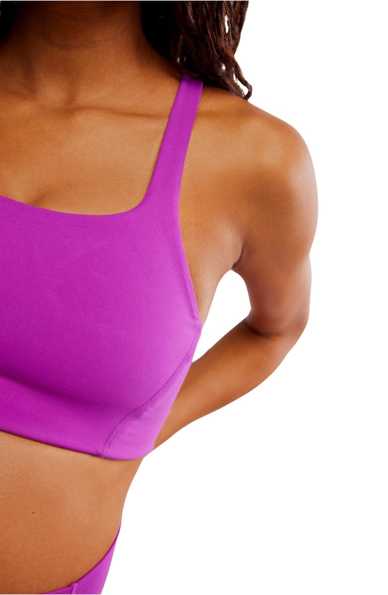 Free People x Hatch Never Better Square Neck Maternity Sports Bra, Alternate, color, Fluorenscent Berry