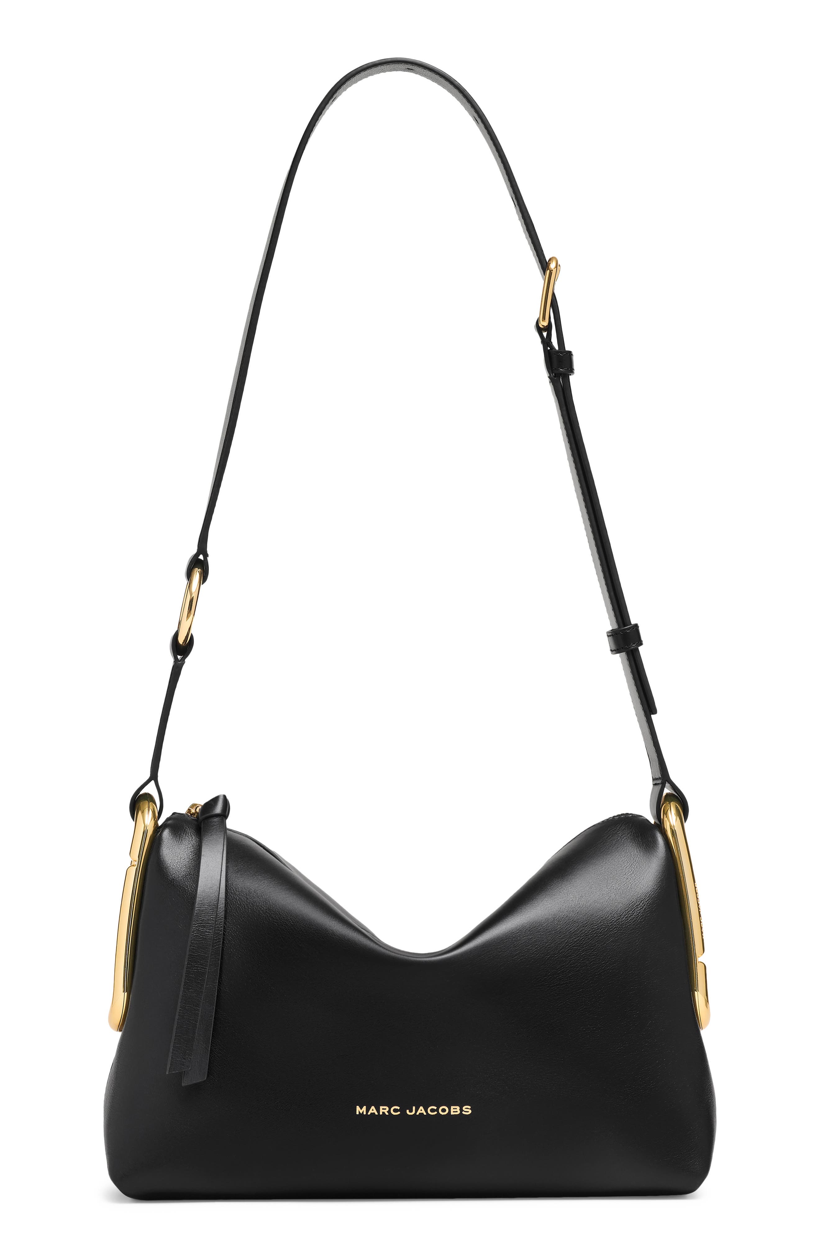 Marc Jacobs Medium Scene Leather Shoulder Bag, Main, color, Black