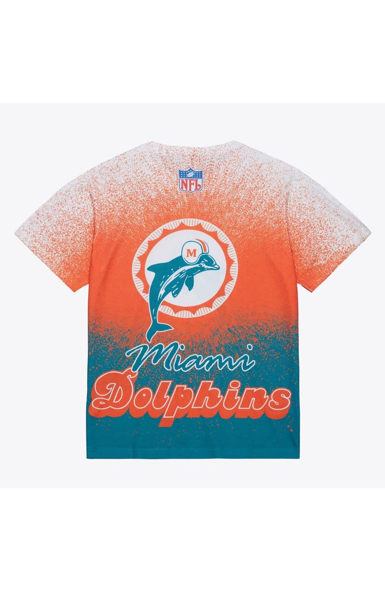 Mitchell & Ness Men's Mitchell & Ness  White Miami Dolphins Team Burst Vintage Logo T-Shirt, Alternate, color, White