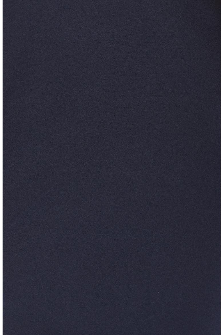 Cutout Detail Satin Trumpet Gown, Alternate, color, NAVY