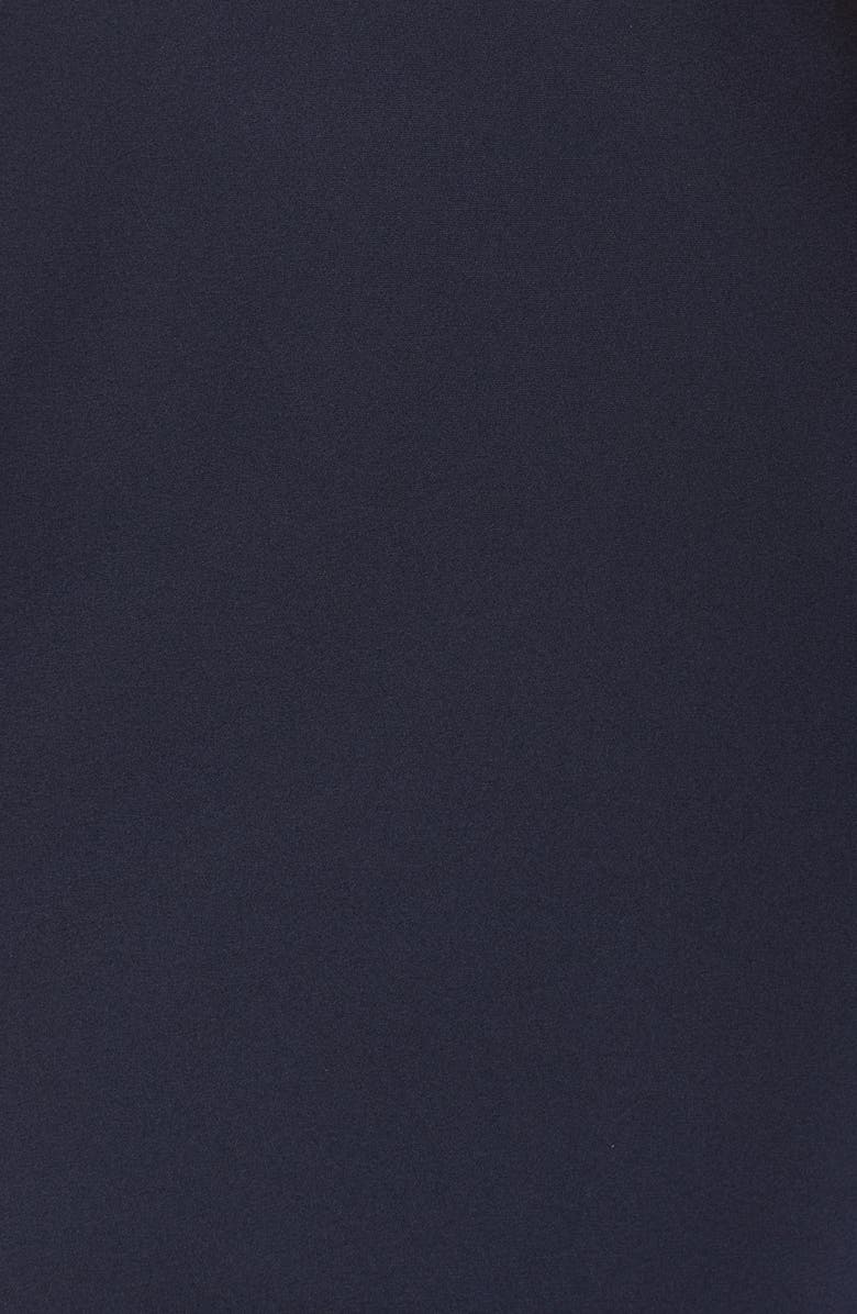 La Femme Cutout Detail Satin Trumpet Gown, Alternate, color, 