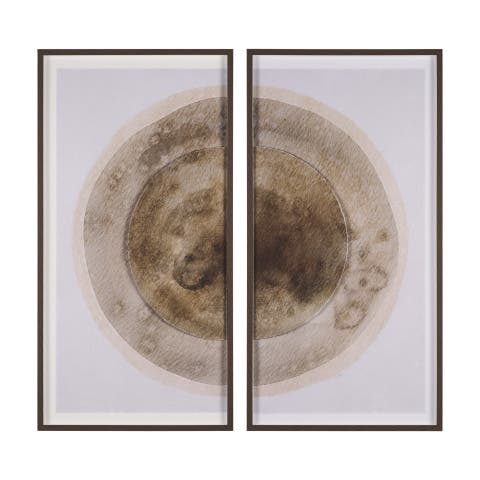 Soft Eclipse by  Studio a Hand Embellished Framed Art Print Matted under Glass