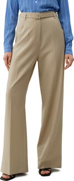 Lilysilk Silk Wool High-Waisted Wide-Leg Pant