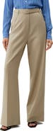 Lilysilk LILYSILK Women's Silk-Wool Blend High-Waisted Wide-Leg Pants