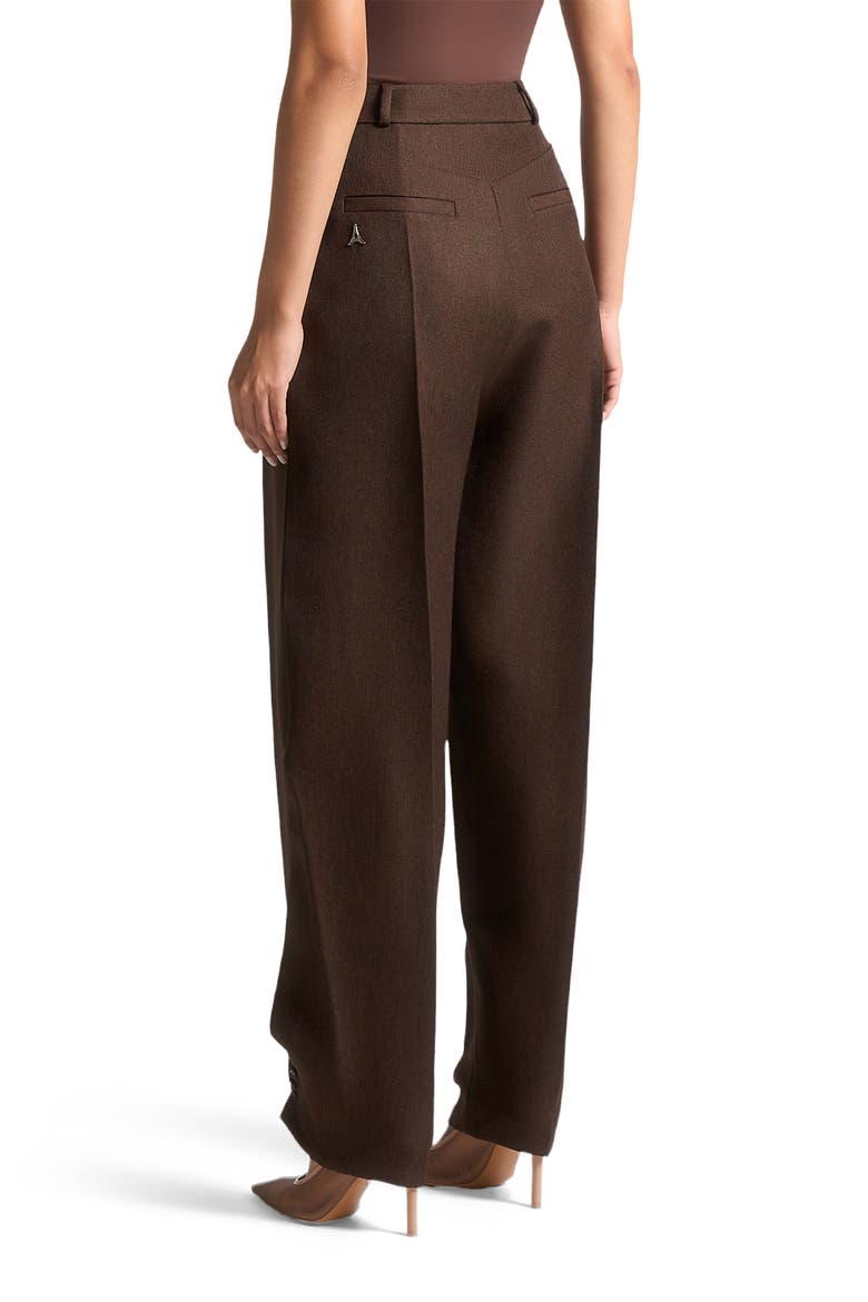 Sophie Twist Leg Tailored Trousers, Alternate, color, Brown