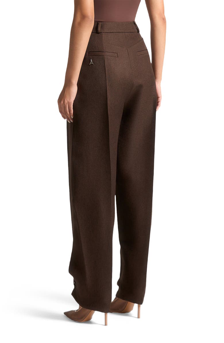 Manière De Voir Sophie Twist Leg Tailored Trousers, Alternate, color, Brown