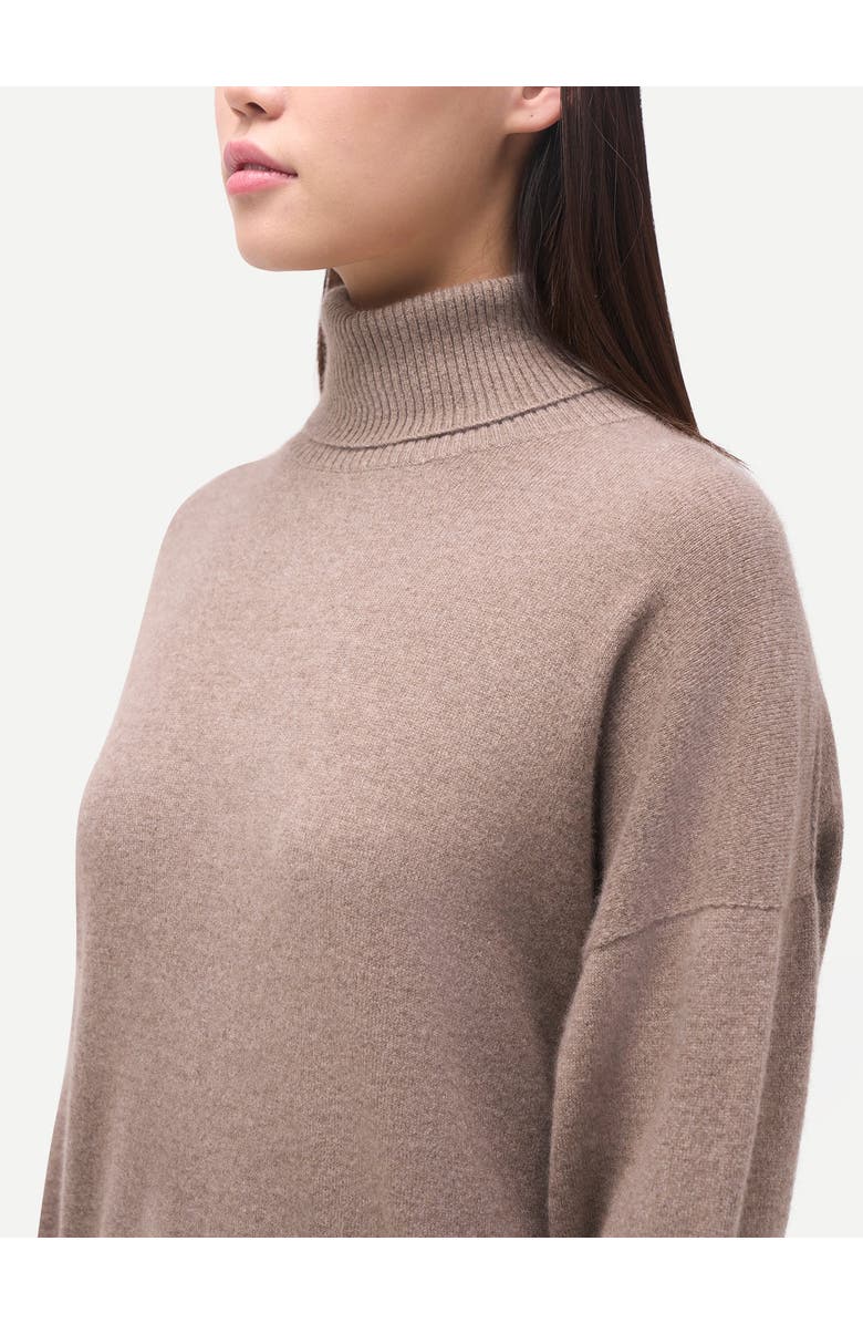 Gobi Cashmere Women T-Neck Cashmere Sweater, Alternate, color, Taupe