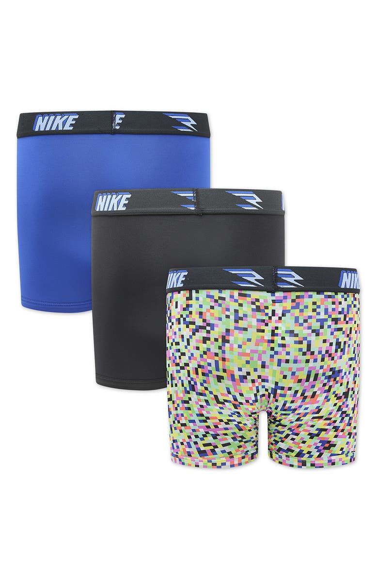 3 Brand Kids' 3-Pack Assorted Logo Boxer Briefs, Alternate, color, Blue Multi