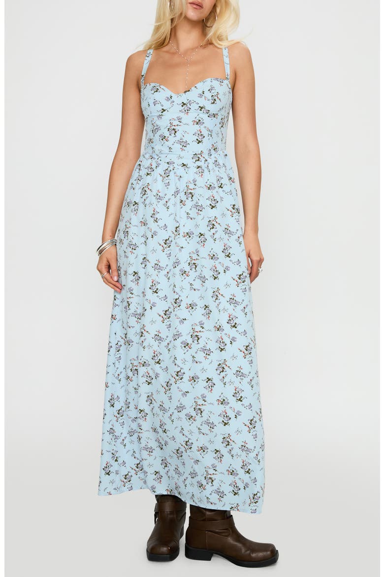 Izebella Flora Sleeveless Maxi Dress, Main, color, BLUE FLORAL