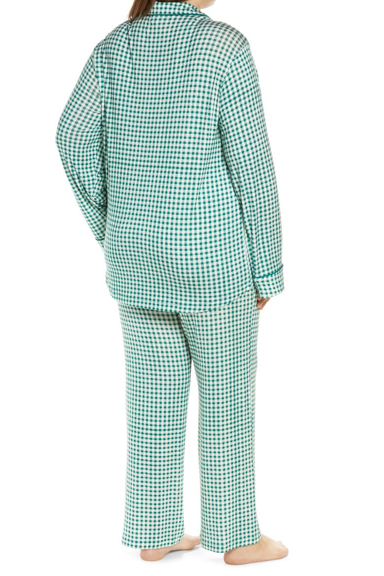 Moonlight Dream Pajamas, Alternate, color, GREEN EVERGREEN GINGHAM