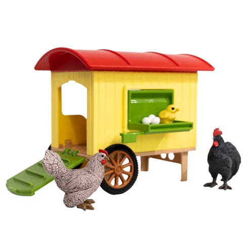 Farm World Mobile Chicken Coop 6 Piece Toy Playset