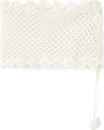 MANGO Side Tie Crochet Cover-Up Miniskirt