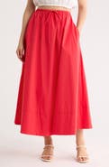 Renee C Cotton Poplin Maxi Skirt