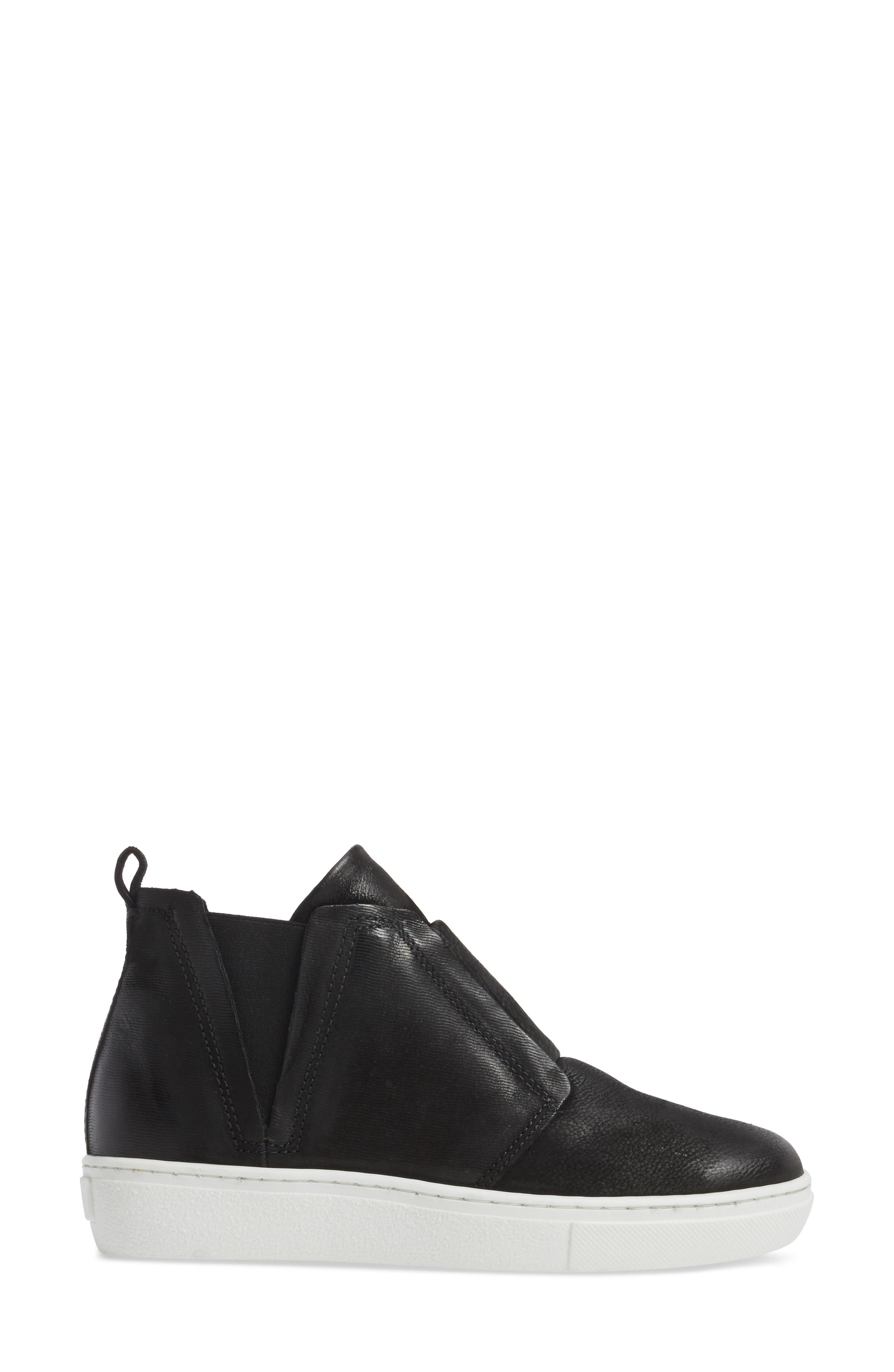 Laurent High Top Sneaker, Alternate, color, BLACK
