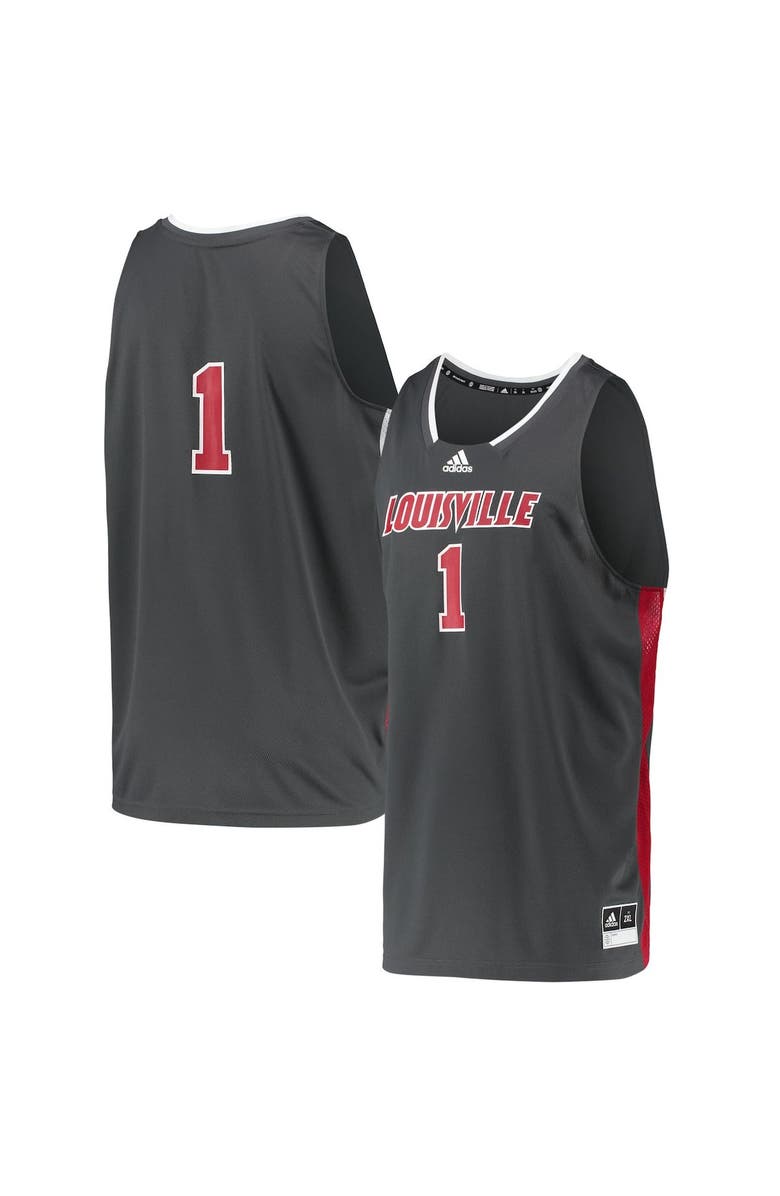 adidas Men's adidas #1 Gray Louisville Cardinals Reverse Retro Jersey, Main, color, Gray