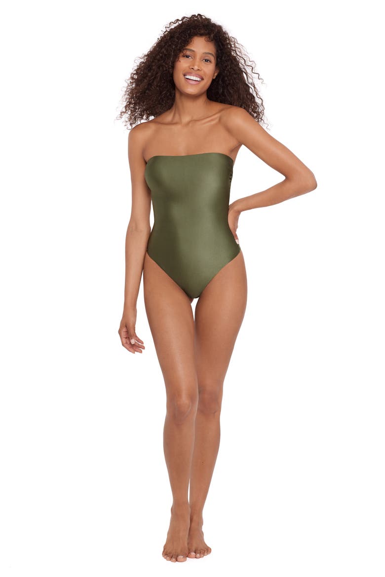 Open Back One-Piece Swimsuit, Alternate, color, OLIVE