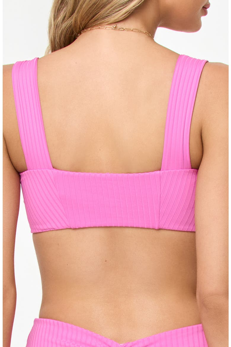 Marlee Ruched Rib Bikini Top, Alternate, color, SWEETHEART