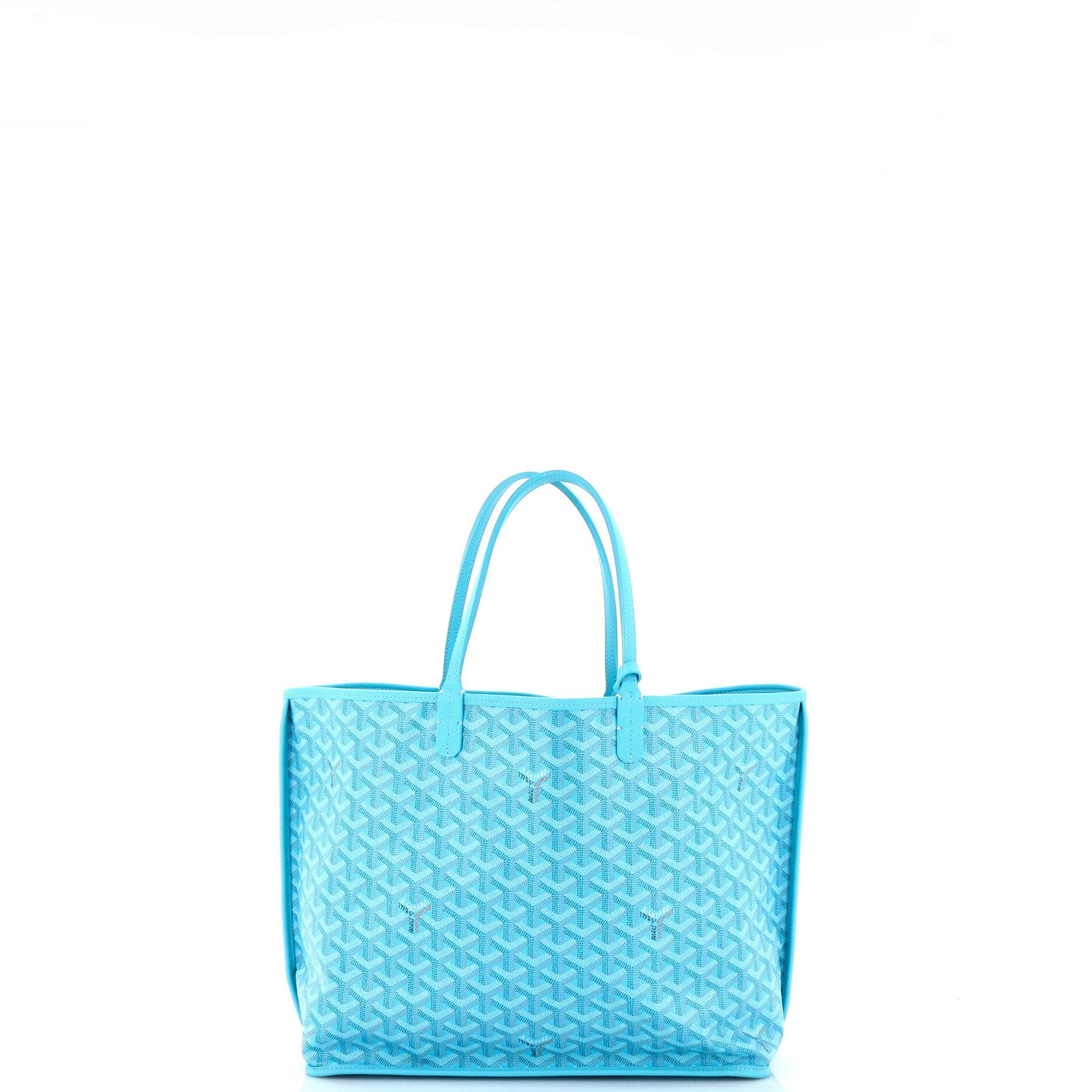 Anjou Reversible Tote Embroidered Coated Canvas PM, Alternate, color, Blue