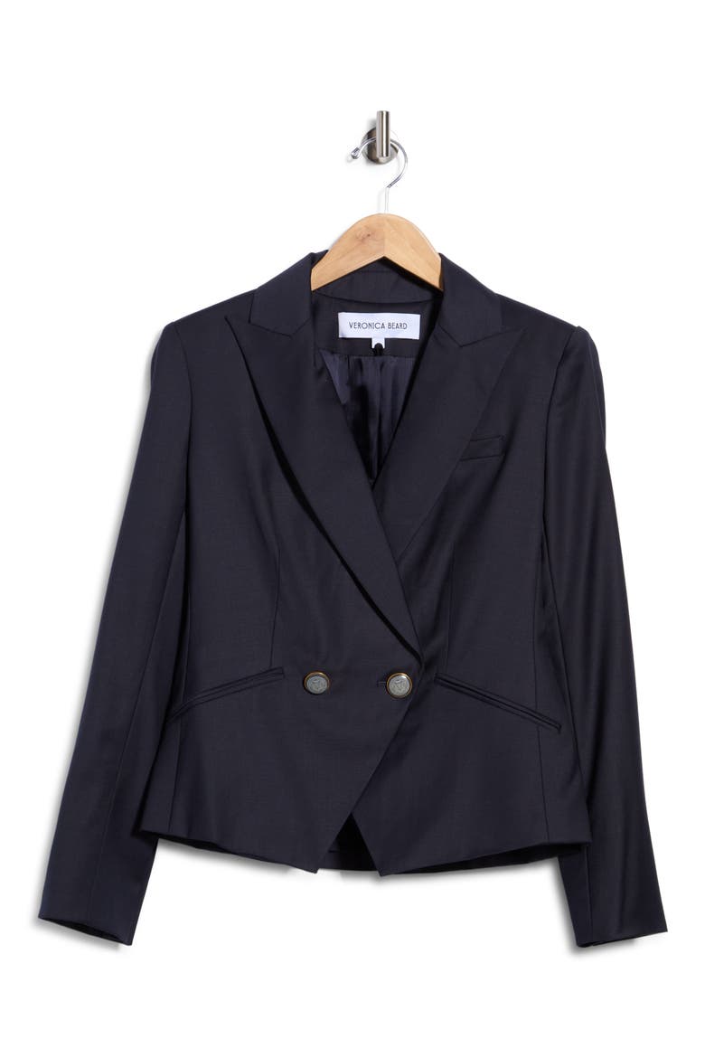 Rickie Cropped Dickey Jacket, Main, color, NAVY