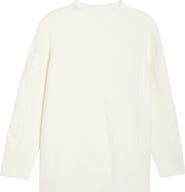 Anne Klein Embroidered Funnel Neck Sweater