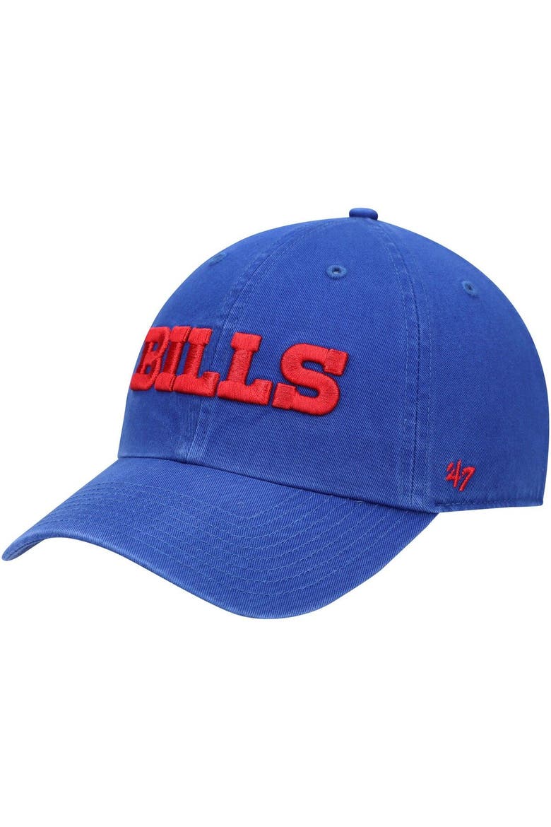 Men's '47 Royal Buffalo Bills Clean Up Script Adjustable Hat, Main, color, Royal