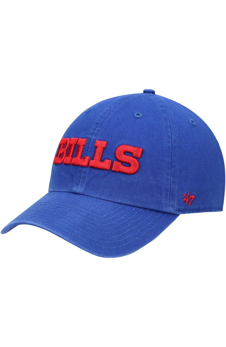 '47 Men's '47 Royal Buffalo Bills Clean Up Script Adjustable Hat, Main, color, Royal