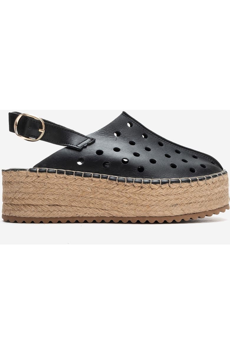 Forever & Always Shoes Fraga Leather Wedge Sandal, Alternate, color, Black