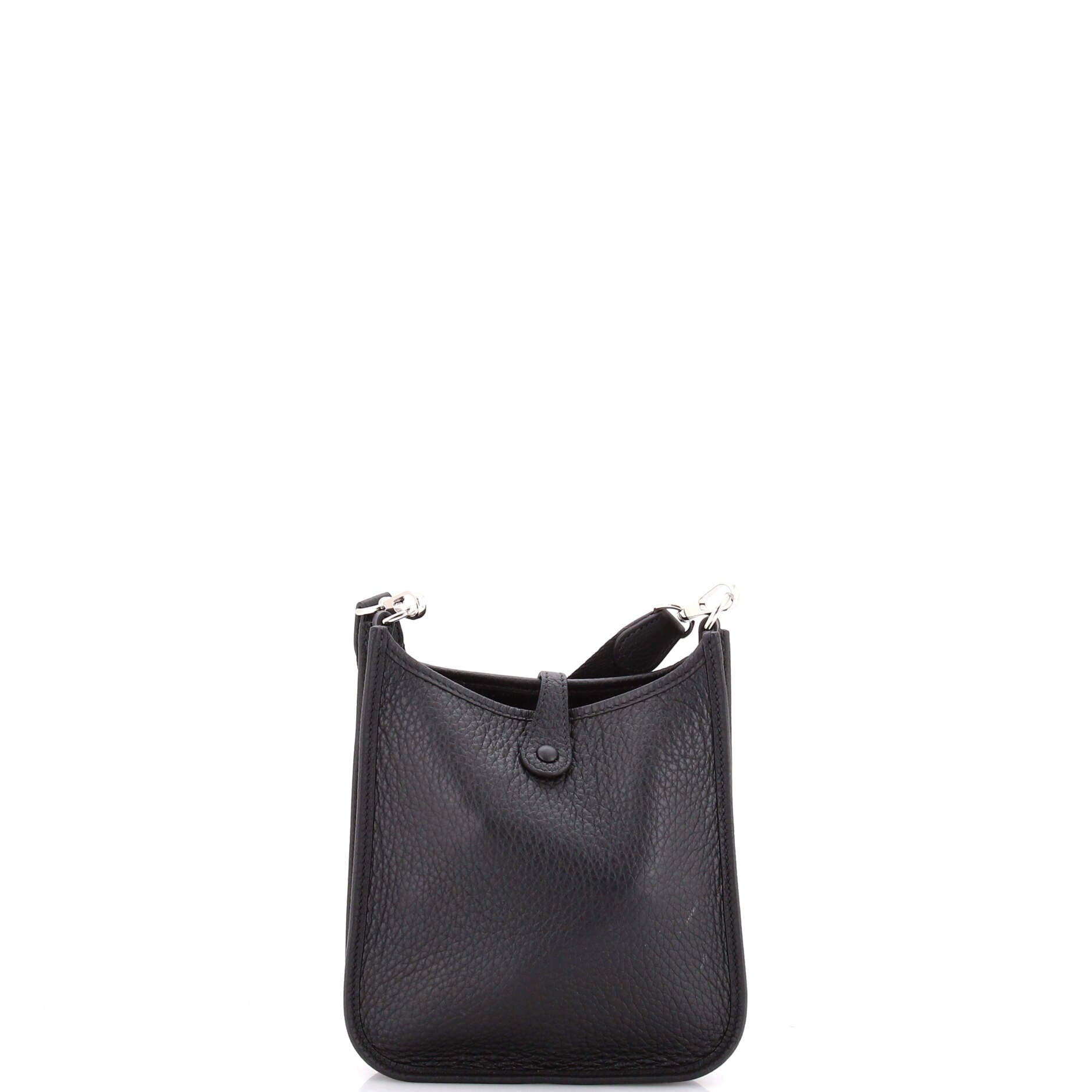 Pre-Owned Hermes Evelyne Bag Gen III Clemence TPM, Alternate, color, Noir