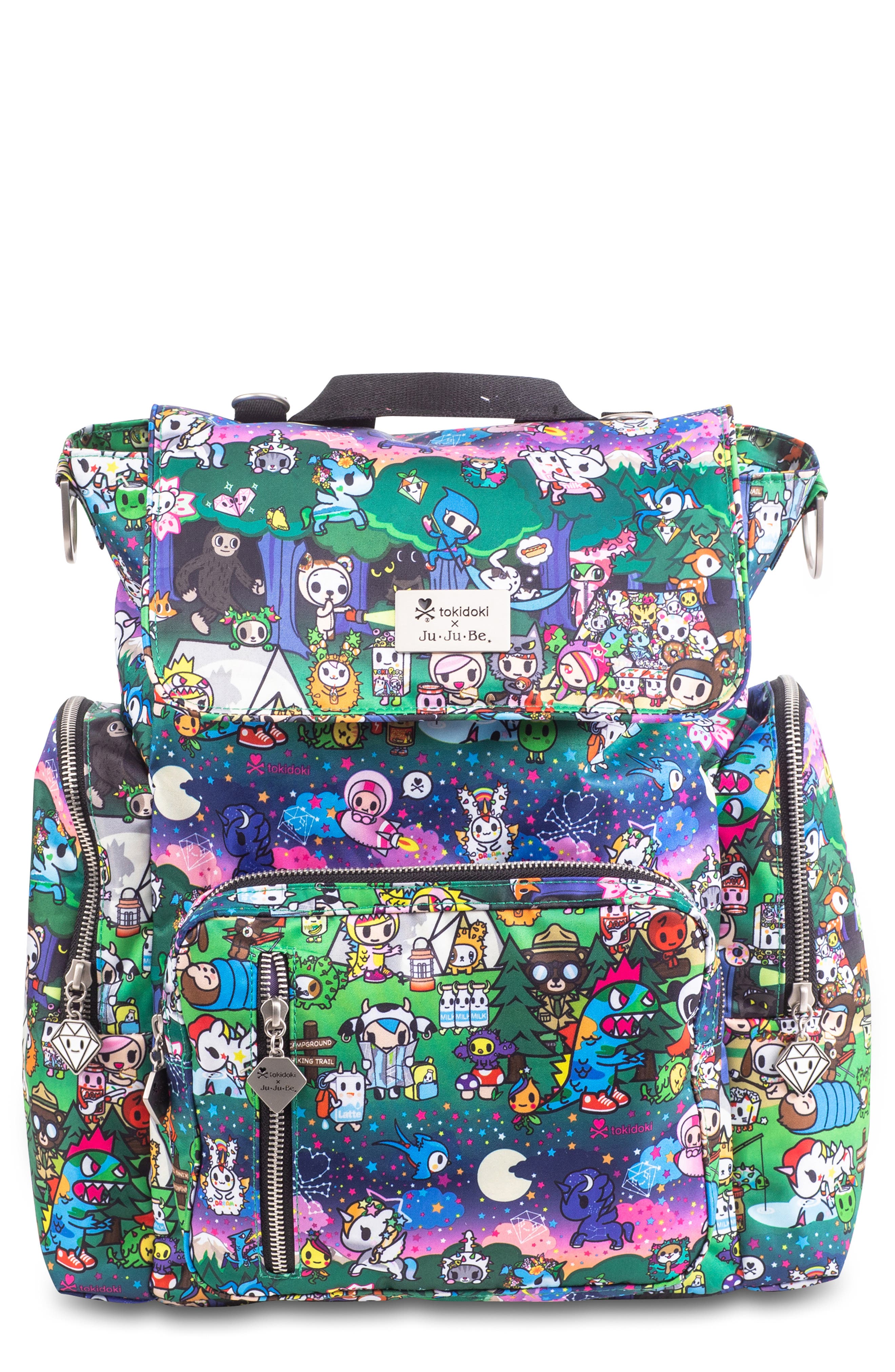 JuJuBe Ju-Ju-Be Onyx Be Sporty Diaper Backpack, Main, color, 