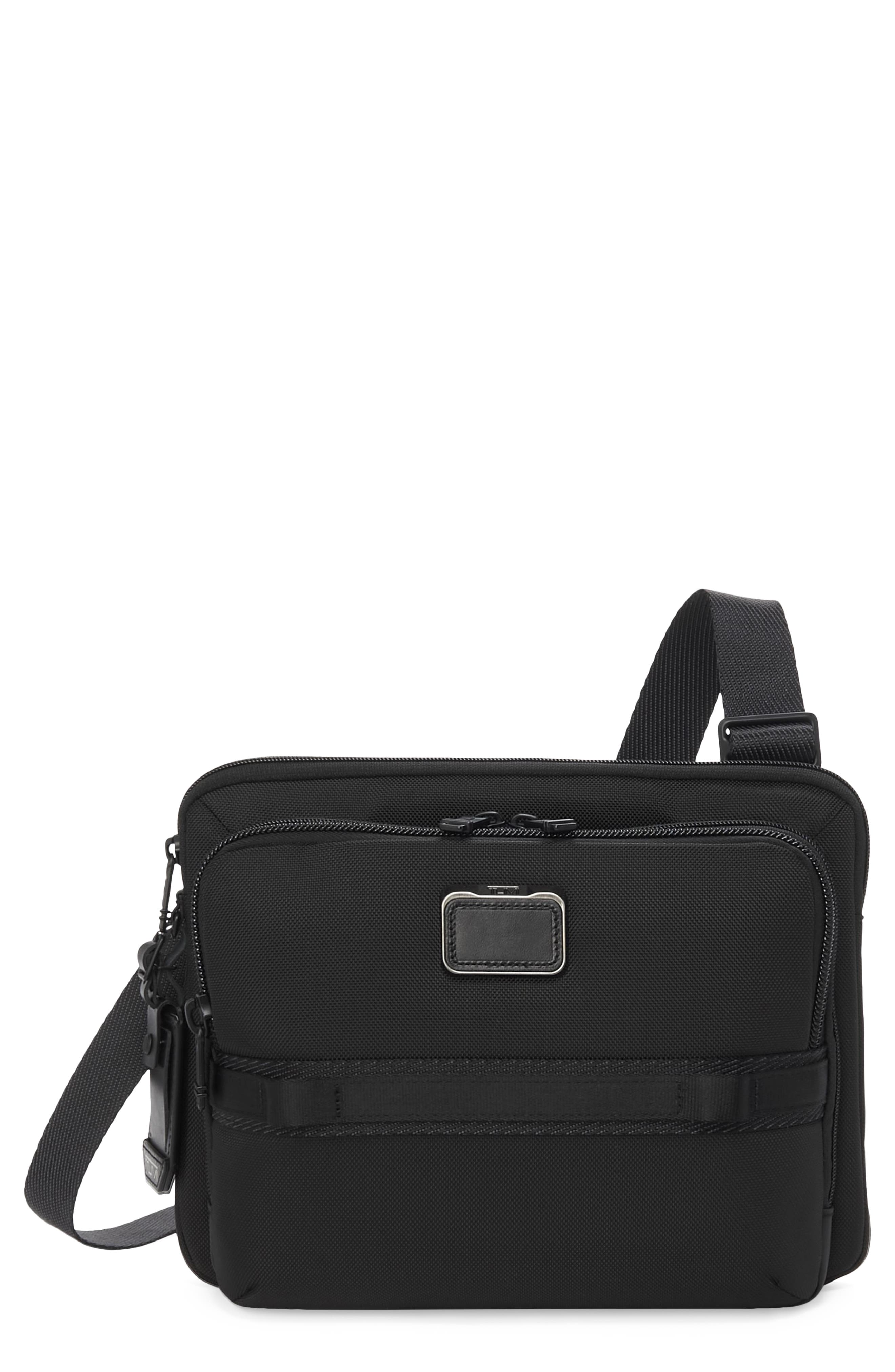 TUMI Service Crossbody Bag, Main, color, Black
