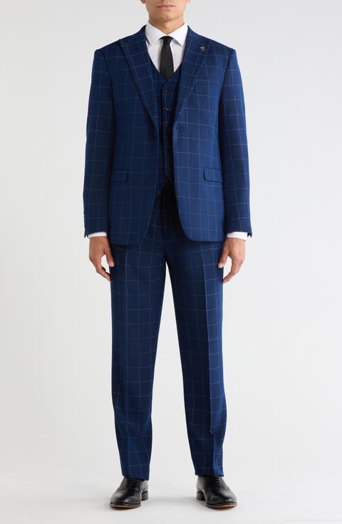 Windowpane 3-Piece Suit