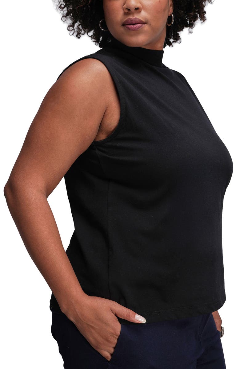 WILDFANG The Everyday Mock Neck Tank, Alternate, color, Black