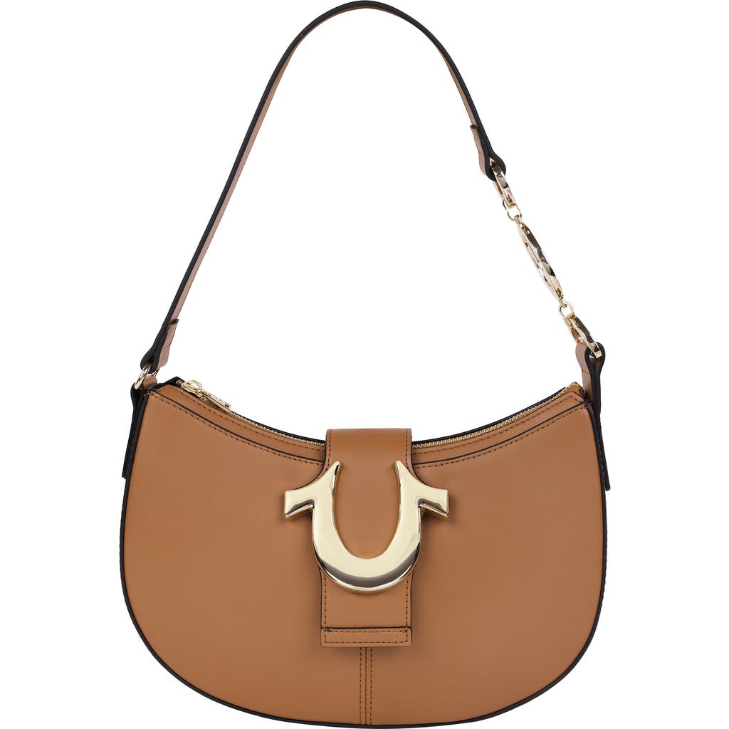 True Religion Horseshoe Strap Crescent Hobo In Brown