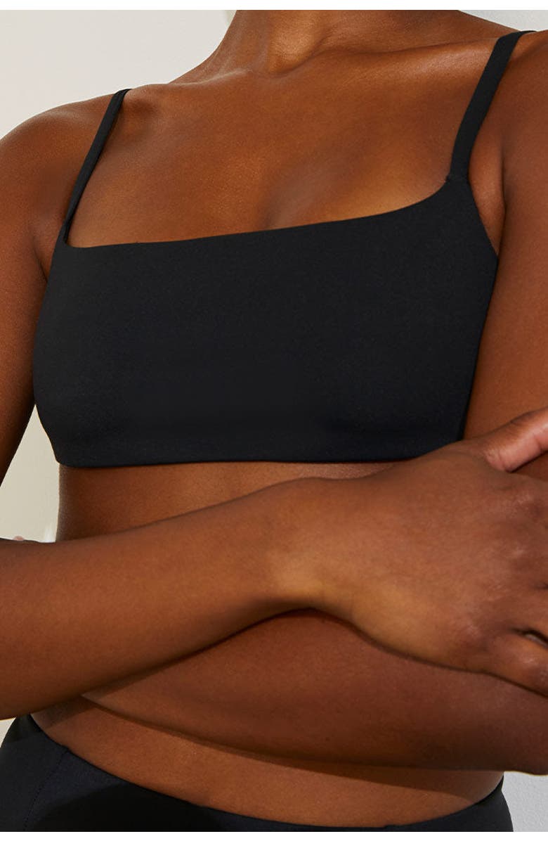 Negative Underwear Swim Crop Top, Alternate, color, Black