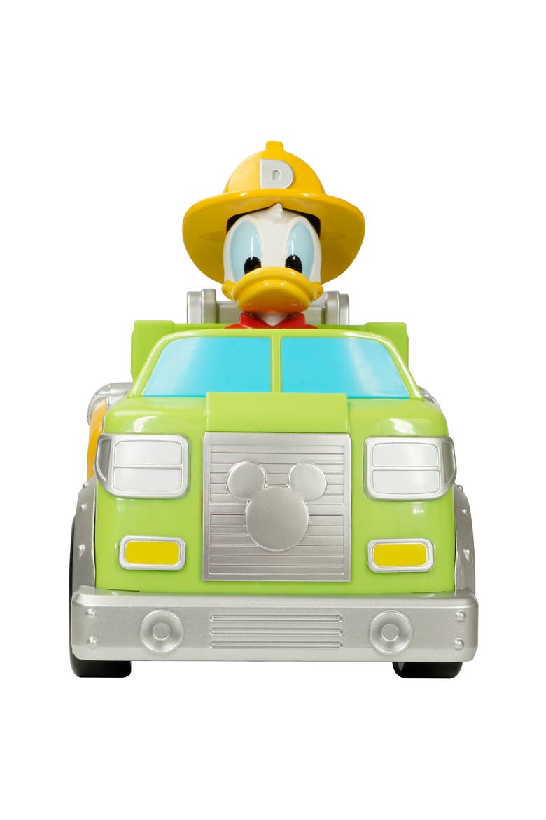 9 Inch R/C Donald Duck Firetruck Forest Services, Alternate, color, Multicolored