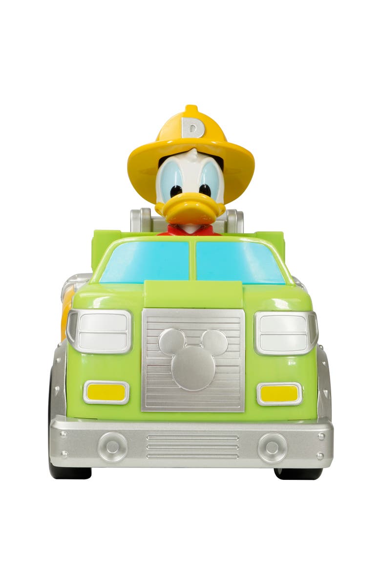 Disney Junior 9 Inch R/C Donald Duck Firetruck Forest Services, Alternate, color, Multicolored